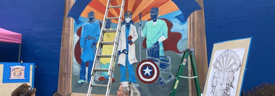 Mural Dedicated To Healthcare Heroes