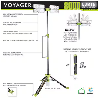 Voyager 8000 Lumen Work Lamp