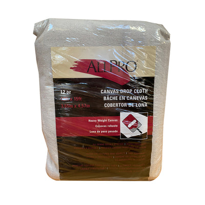 Allpro 12 oz 12ft x 15ft canvas drop cloth, available at Aboff's in New York and Long Island.