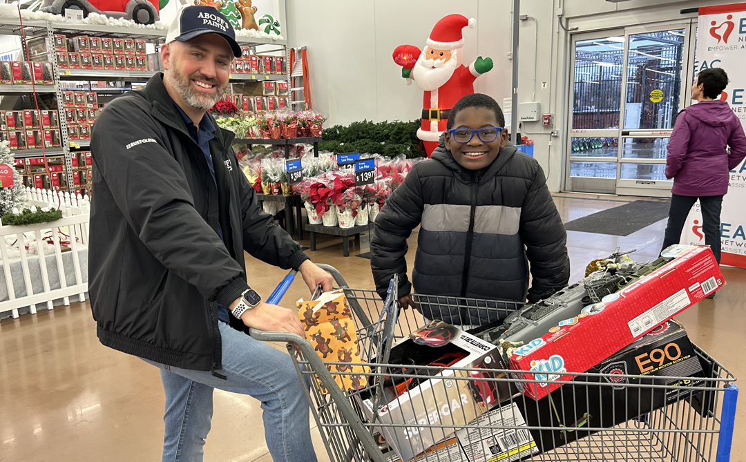 Spreading Cheer: Aboff’s Volunteers at the EAC Network’s Youth Holiday Shopping Spree