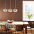 Benjamin Moore Leather Saddle Brown, a color trend 2025 paint color in a dining room with white trim and warm accents