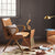 Benjamin Moore Color Trends 2021: Silhouette (AF-655), With Living Room Scene, Padded Chair, Side Table with Candle Holder, and cow print carpet