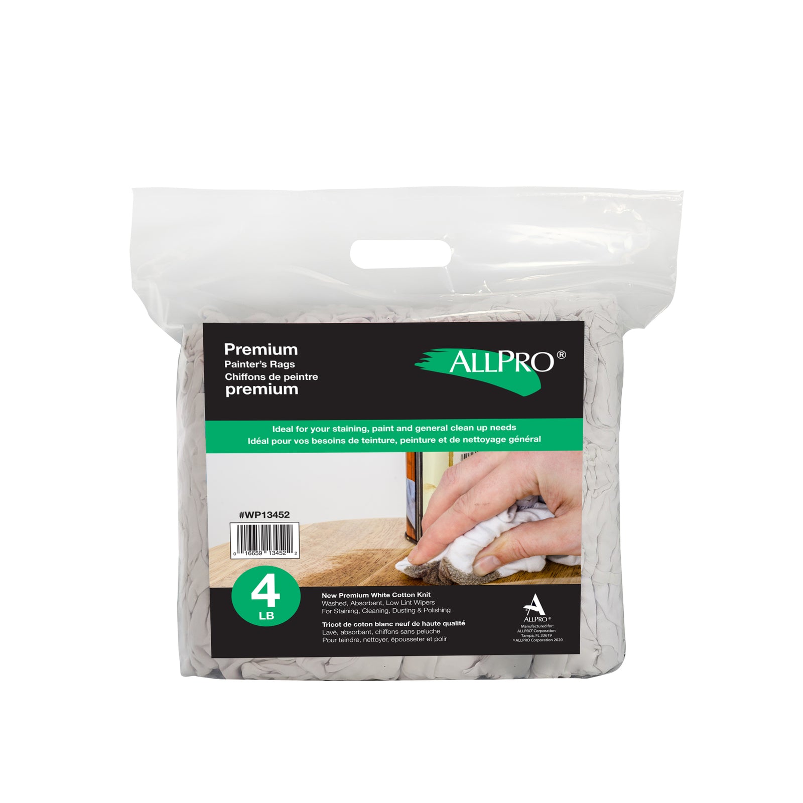 4 lb Allpro White Cotton Rags