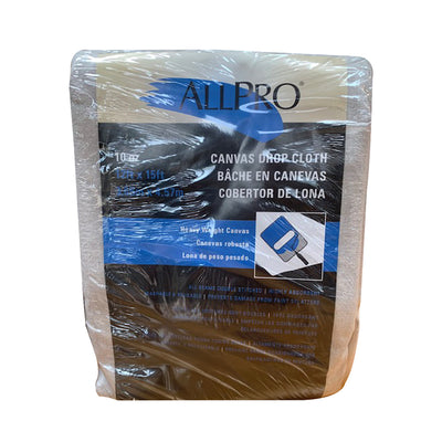 Allpro 10 oz 12 ft x 15 ft canvas drop cloth, available at Aboff's in New York and Long Island.