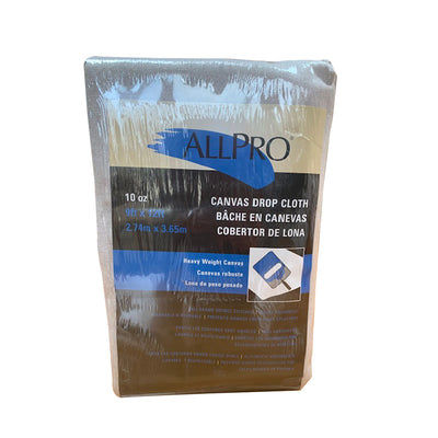 Allpro 10 oz 9 ft x 12 ft canvas drop cloth, available at Aboff's in New York and Long Island.