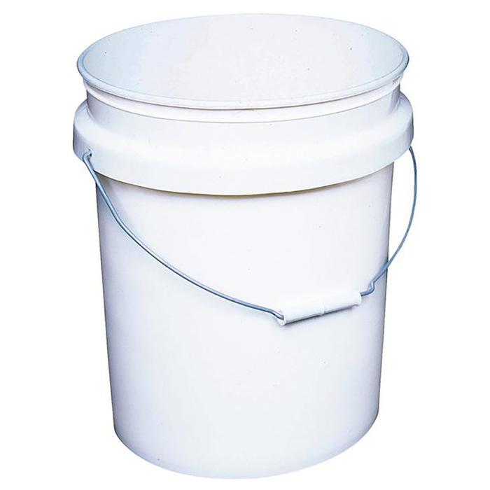 5 Gallon White Plastic Pail, available at Aboff's in Long Island and New York. 