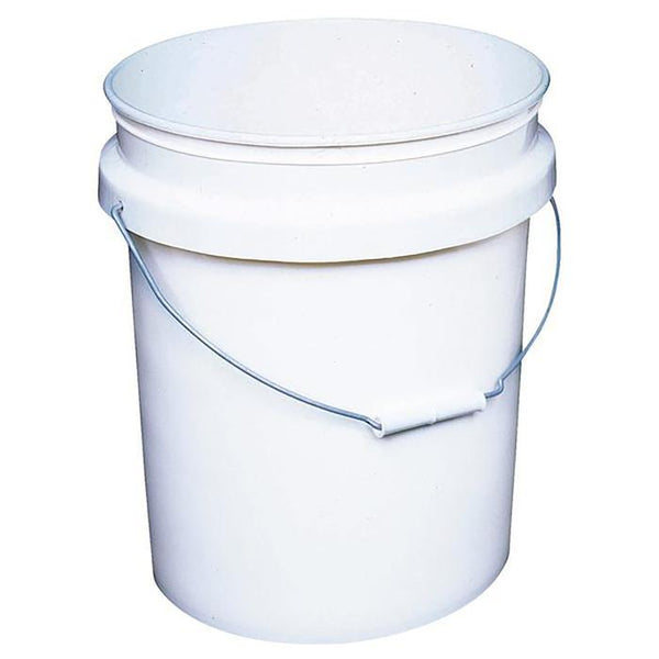 5 Gal White Plastic Pail - Aboff's