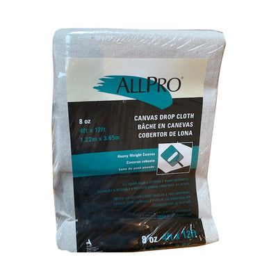 Allpro 8 oz 4ft x 12ft canvas drop cloth, available at Aboff's in New York and Long Island.