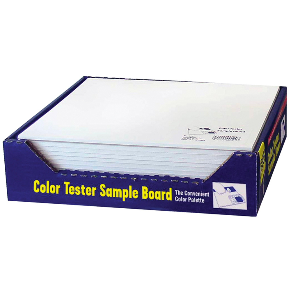 Color tester board, available at Aboff's in Long Island, NY. 