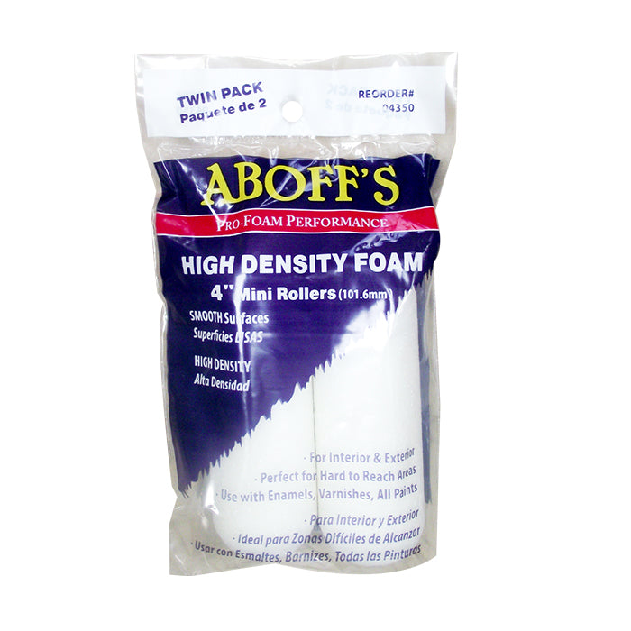 Aboff's 4" White Foam Roller Covers 2 Pack, available at Aboff's in Long Island and New York.