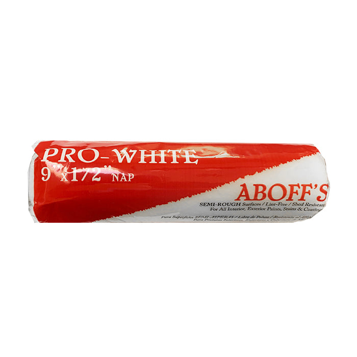 9 x 1/2" Pro White Roller Cover, available at Aboff's in New York and Long Island.