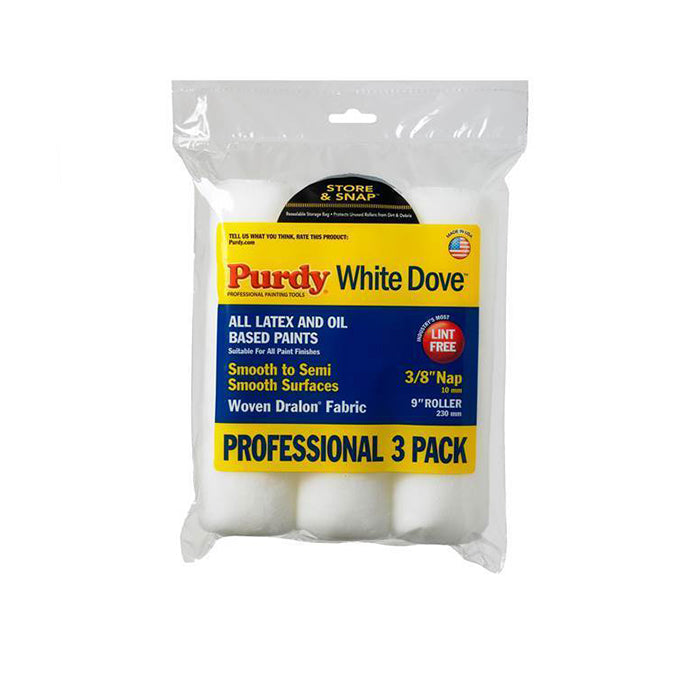 Purdy white dove 3 pack paint rollers, available at Aboff's in Long Island and New York.