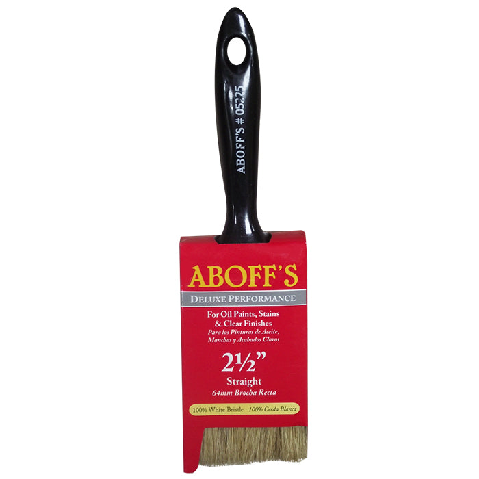 Aboff's Straight 2.5" white bristle Brush, available at Aboff's in New York and Long Island.